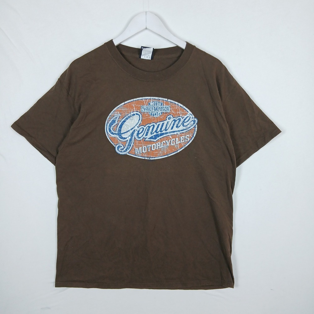 Harley Davidson Rugged Rock St Johns Newfoundland Canada Brown Graphic T-Shirt